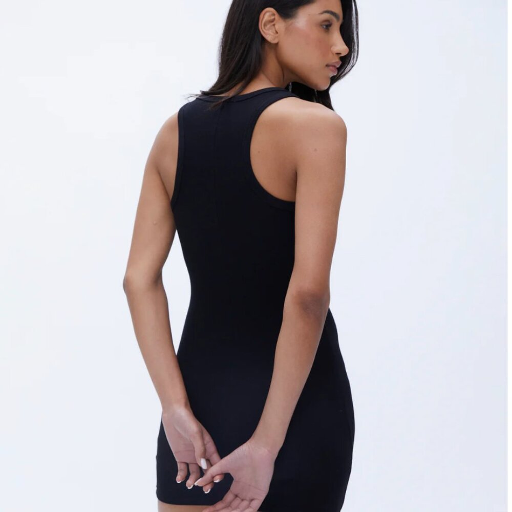 Adanola Rib Racer Mini Dress - Gray - Picture 2 of 6
